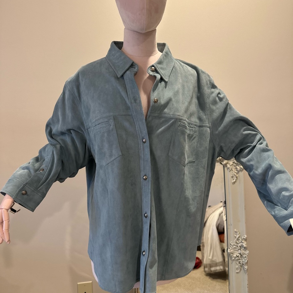 Ralph Lauren Suede Blouse